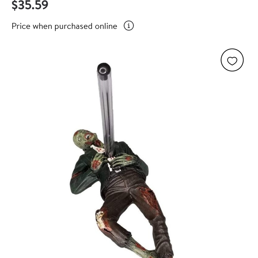 Gift Pacific Trading Desktop Accent Zombie Impaled Pen Holder Tabletop Halloween
